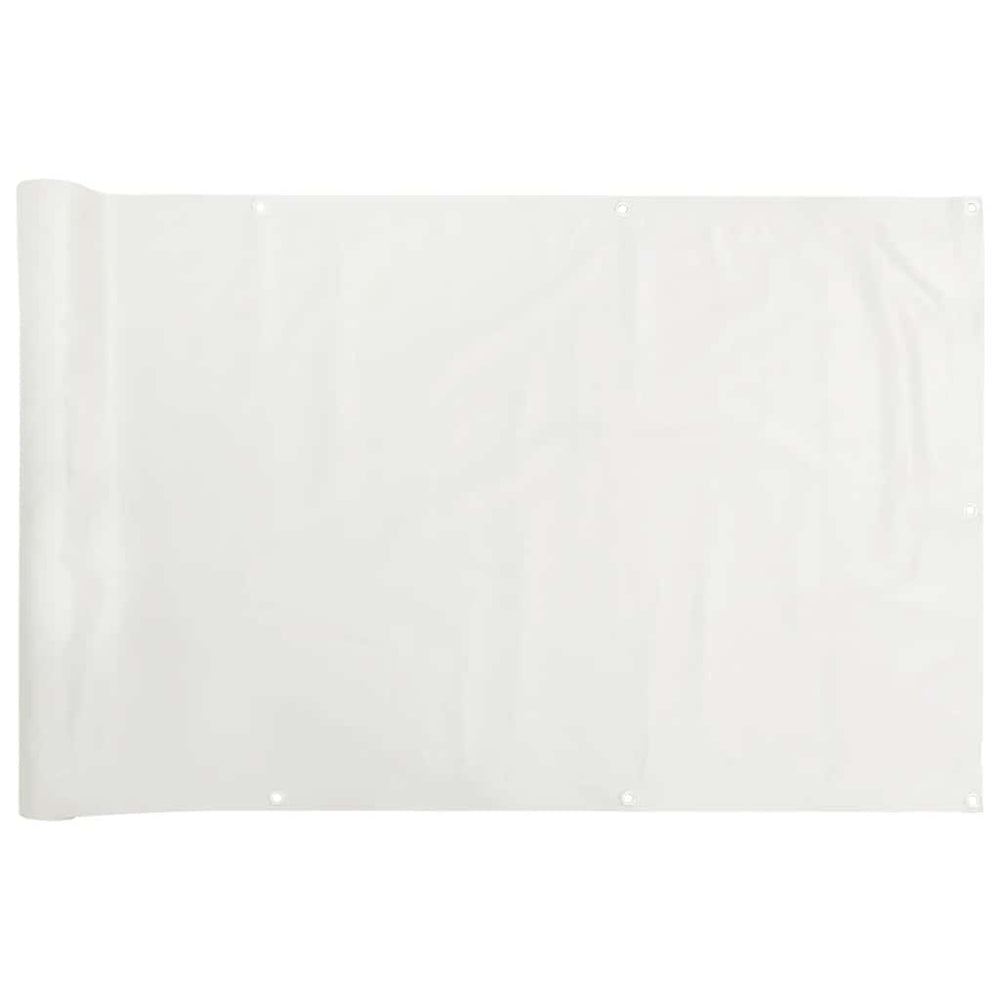 Balkon Sichtschutz Weiß 400x120 cm PVC