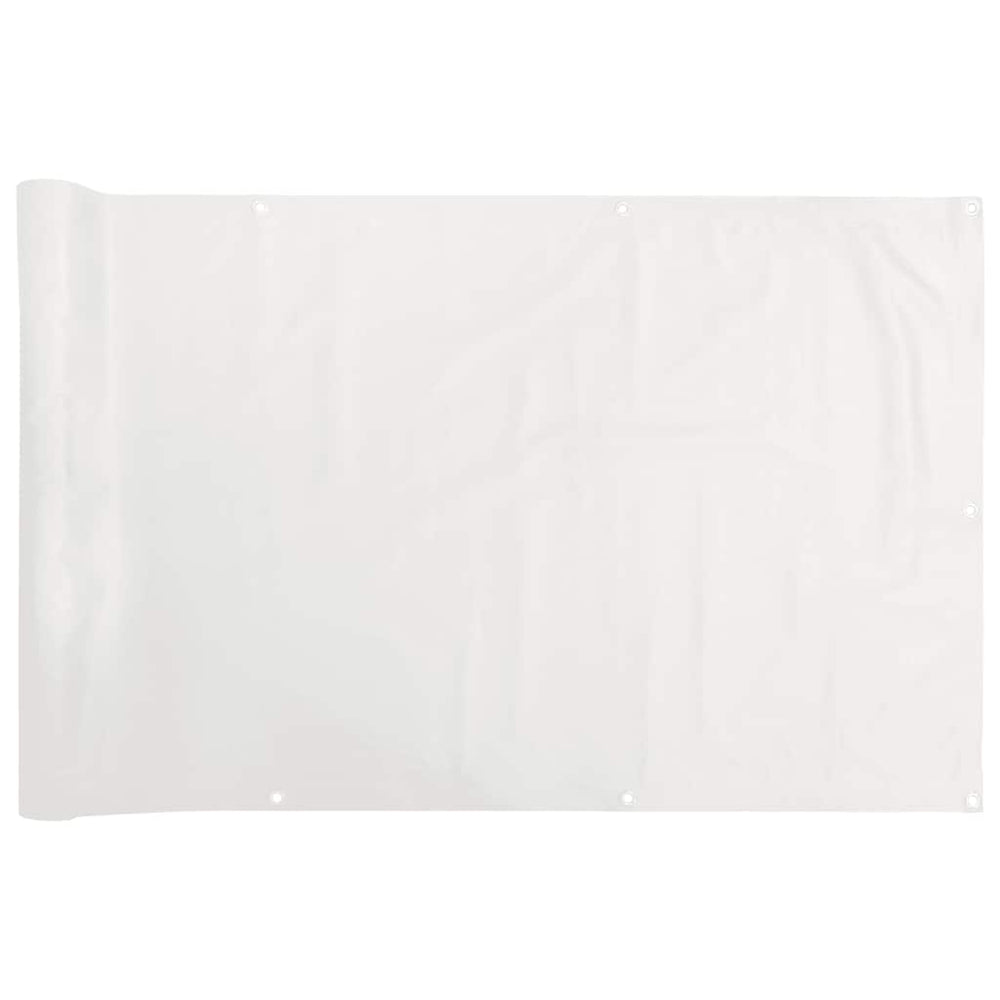 Balkon Sichtschutz Weiß 500x120 cm PVC