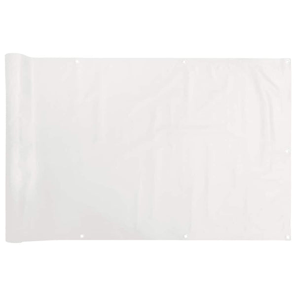 Balkon Sichtschutz Weiß 500x120 cm PVC