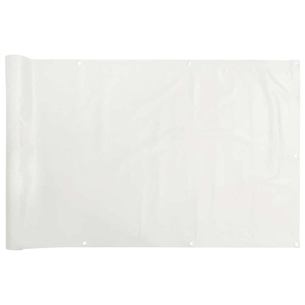 Balkon Sichtschutz Weiß 700x120 cm PVC