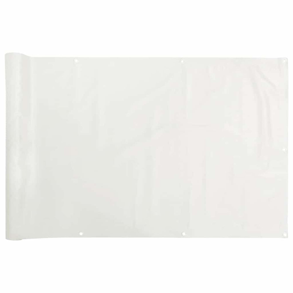 Balkon Sichtschutz Weiß PVC 800x120 cm