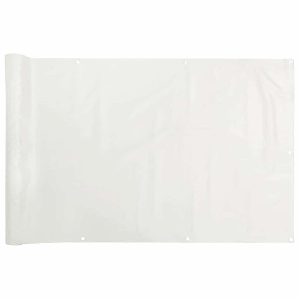 Balkon Sichtschutz Weiß PVC 800x120 cm