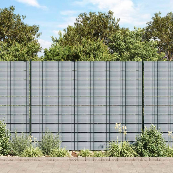 Sichtschutzstreifen Grau PVC 252,5x19cm, 10er Set