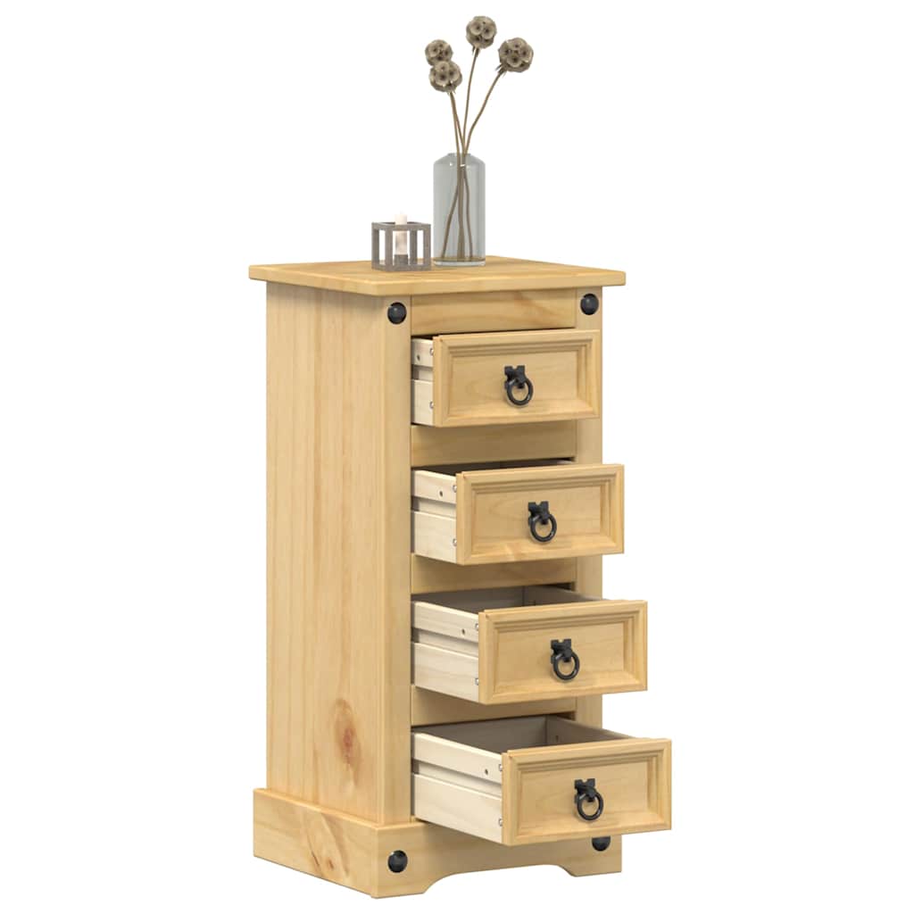 Corona Nachttisch Kiefer Massivholz 35x32,5x74 cm