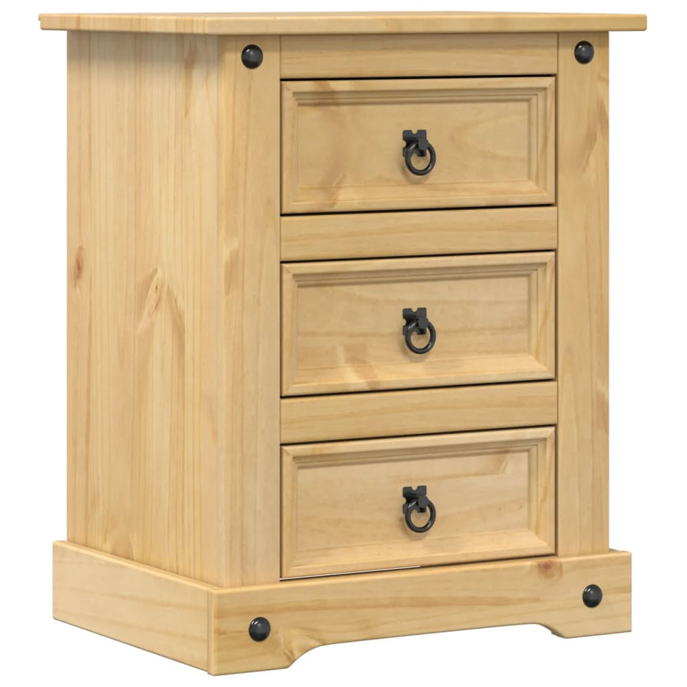 vidaXL Corona Bedside Cabinet 53x39x66 cm Solid Pine Wood