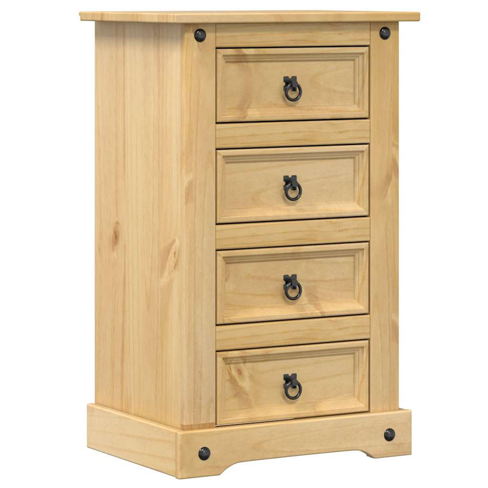 vidaXL Bedside Cabinet Corona 53x39x84 cm Solid Pine Wood