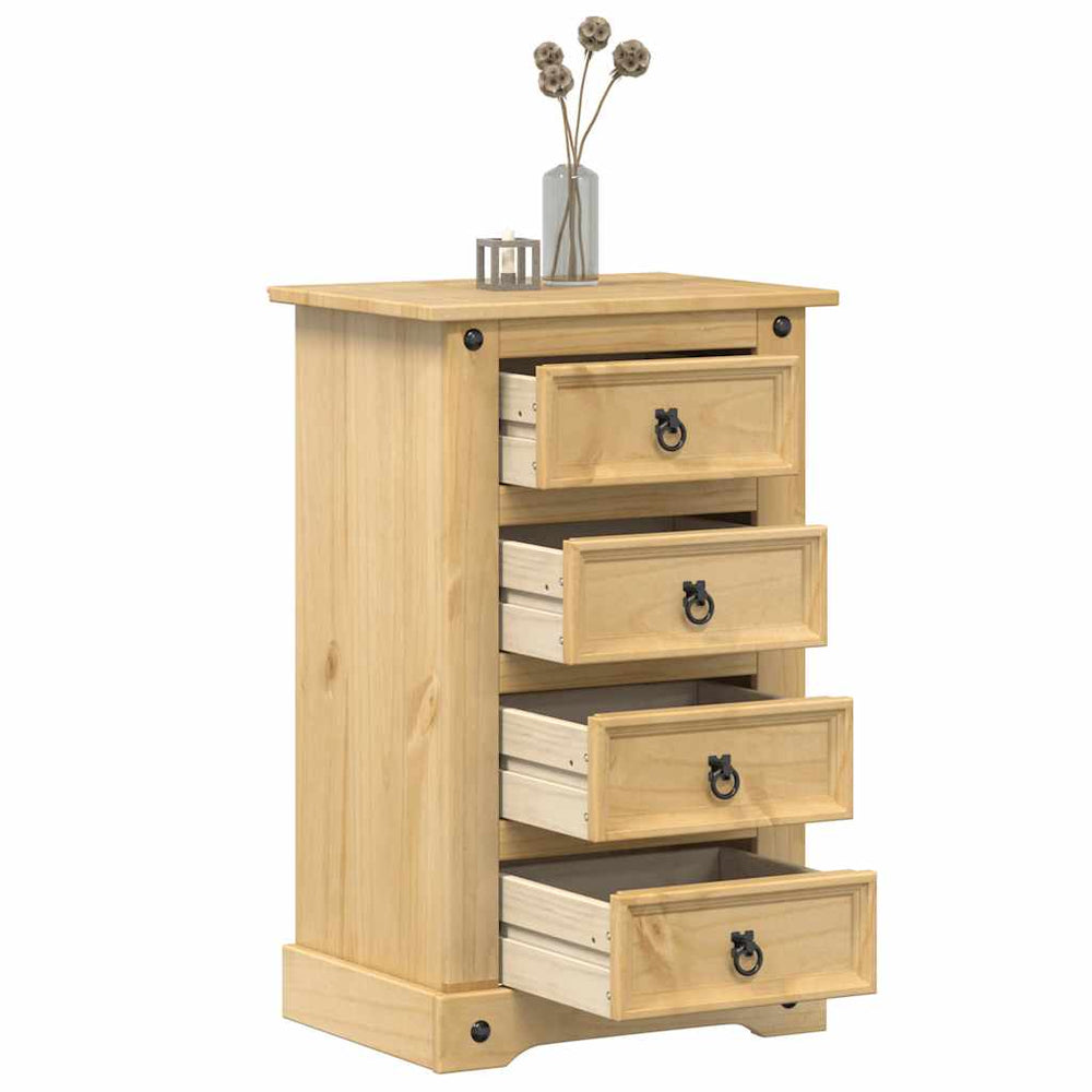vidaXL Bedside Cabinet Corona 53x39x84 cm Solid Pine Wood