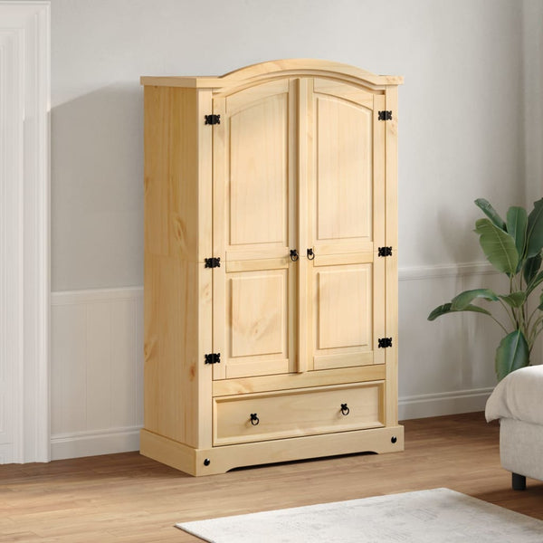 Massivholz Kleiderschrank Kiefer 101x52x170 cm