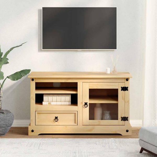 Massivholz TV-Schrank Kiefer 100 cm