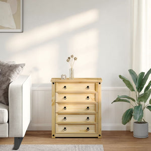 Kiefer Massivholz Kommode Corona, 80cm