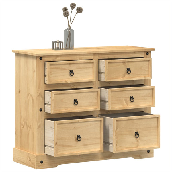 Kiefer Massivholz Kommode Corona, 110cm