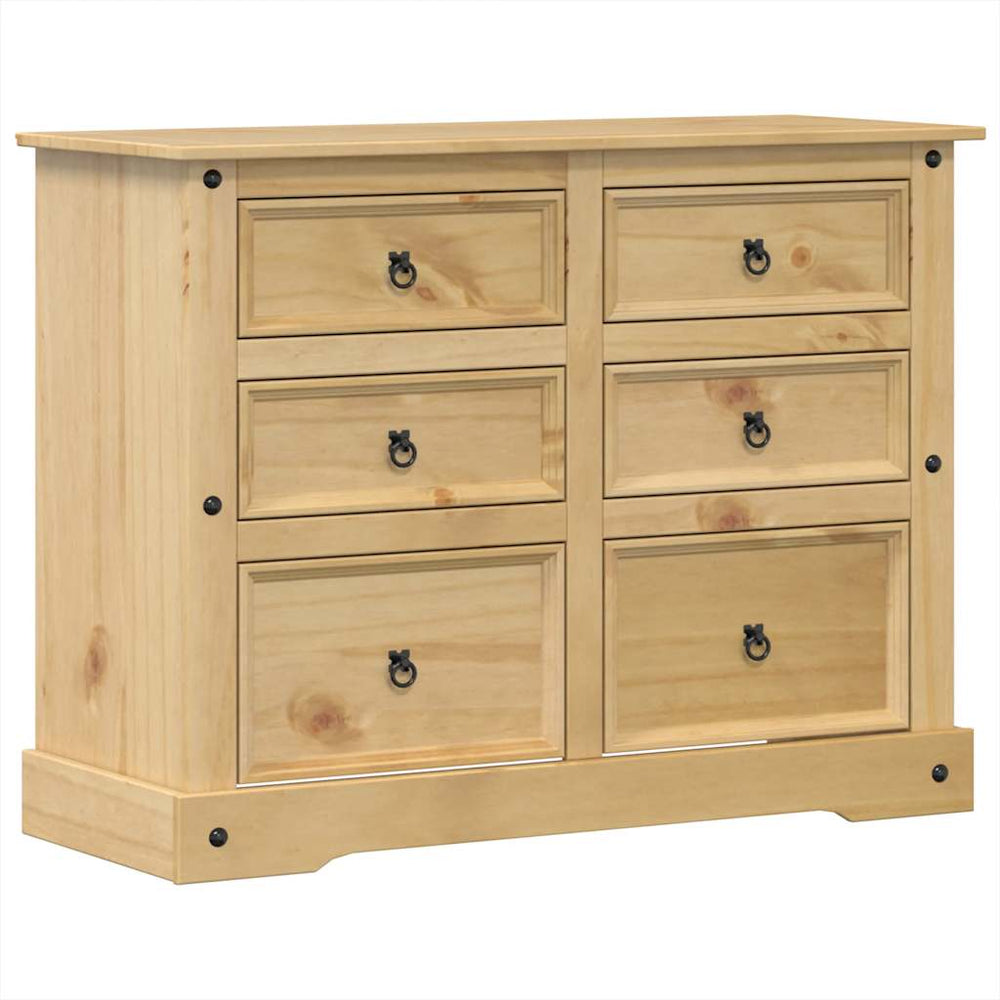 Massivholz Kommode Corona Kiefer 112cm