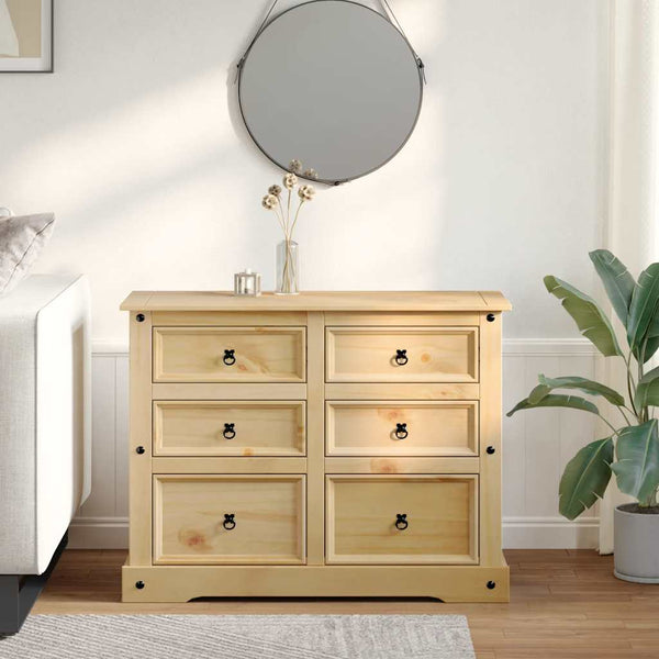 Massivholz Kommode Corona Kiefer 112cm