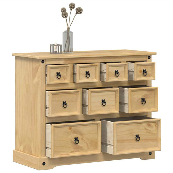 Massivholz Kiefer Kommode, 101 cm