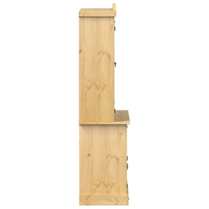 Massivholz Vitrine Kiefer 100x48,5x179 cm