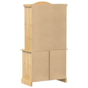 Massivholz Vitrine Kiefer 100x48,5x179 cm