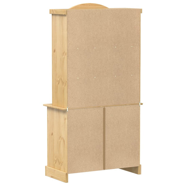 Massivholz Vitrine Kiefer 100x48,5x179 cm