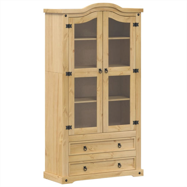 Massivholz Vitrine Kiefer, 99x43x187 cm