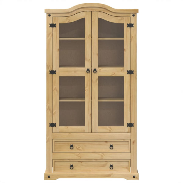 Massivholz Vitrine Kiefer, 99x43x187 cm