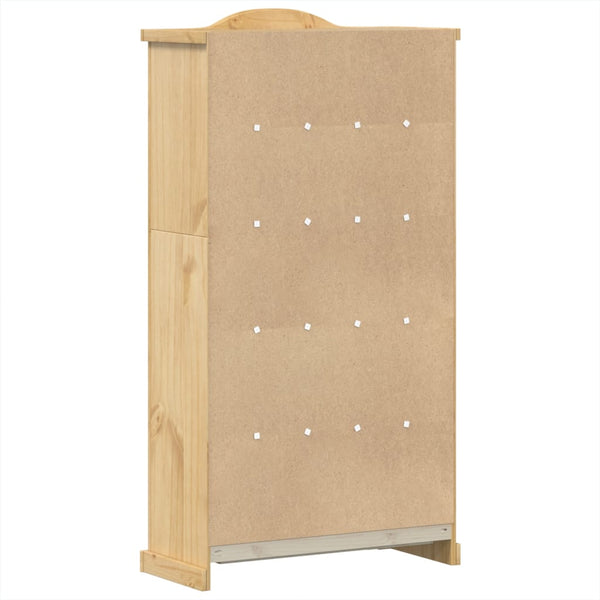 Massivholz Vitrine Kiefer, 99x43x187 cm