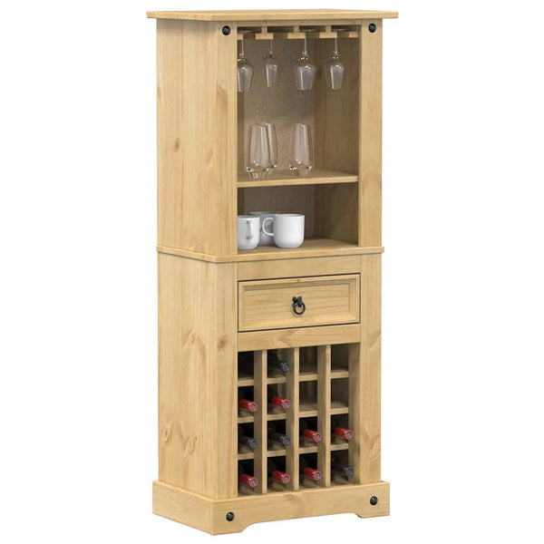 Weinregal Corona Kiefer Massivholz 56x35x134,5 cm