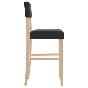 Barstühle 2er Set Gummibaum Kunstleder