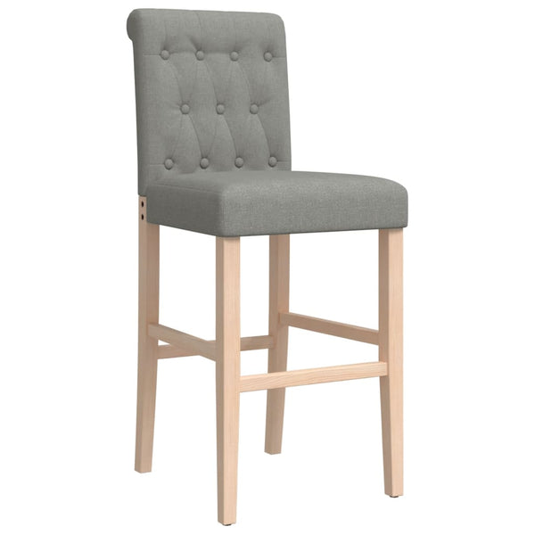 Barstühle 2er Set Massivholz Stoff