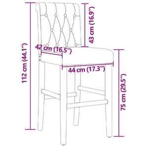 Barstühle 2er Set Massivholz Stoff