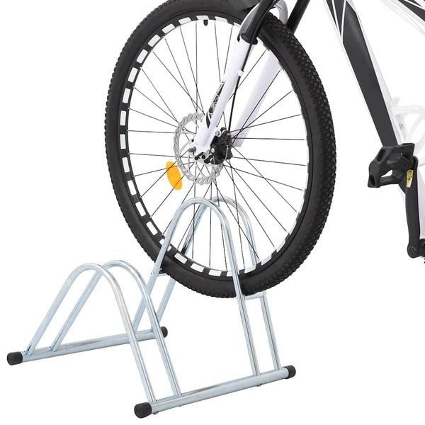 vidaXL Support à vélo pour 2 vélos Autoportant Acier galvanisé