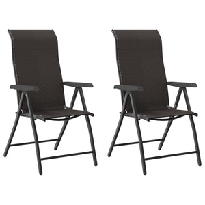 Klappbare Gartenstühle 2er Set Poly Rattan