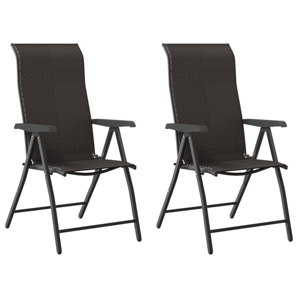 Klappbare Gartenstühle 2er Set Poly Rattan