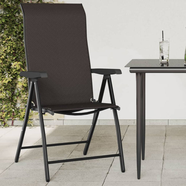 Klappbare Gartenstühle 2er Set Poly Rattan