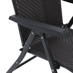 Klappbare Gartenstühle 2er Set Poly Rattan
