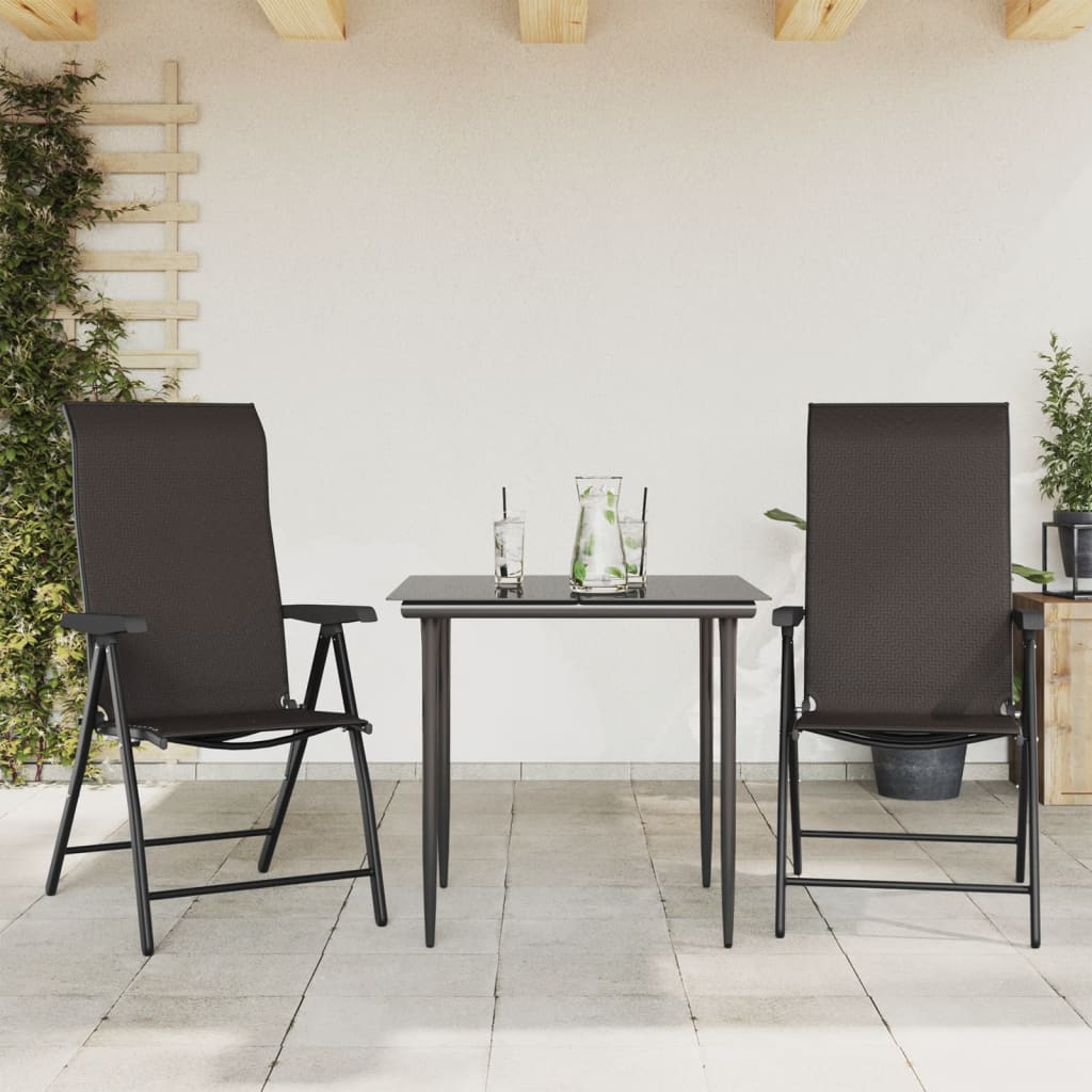 Klappbare Gartenstühle 2er Set Poly Rattan