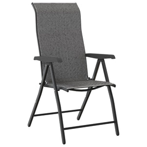 Gartenstühle 2er Set Klappbar Grau Rattan
