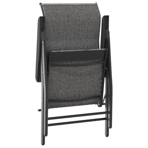 Gartenstühle 2er Set Klappbar Grau Rattan