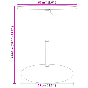 Schwarzer Bartisch 60x60x90 cm
