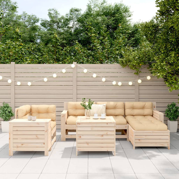 7-teilige Garten Sofagarnitur Kiefernholz