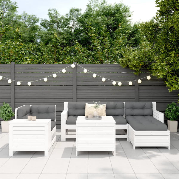 7-teilige Garten Sofagarnitur aus Kiefernholz