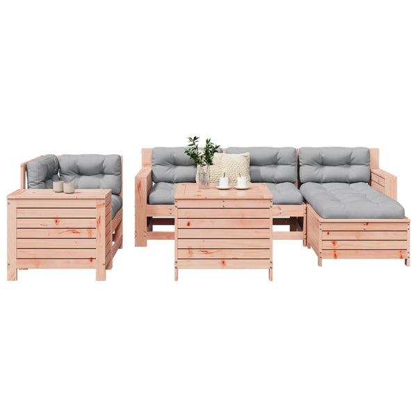 7-teilige Garten Sofagarnitur Douglasie Massivholz