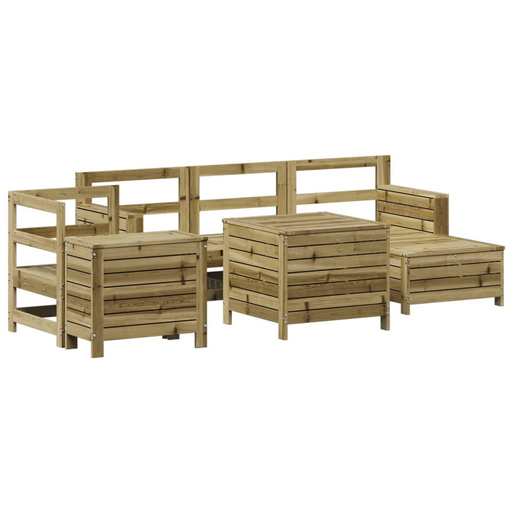 7-tlg. Garten Sofagarnitur Kiefernholz