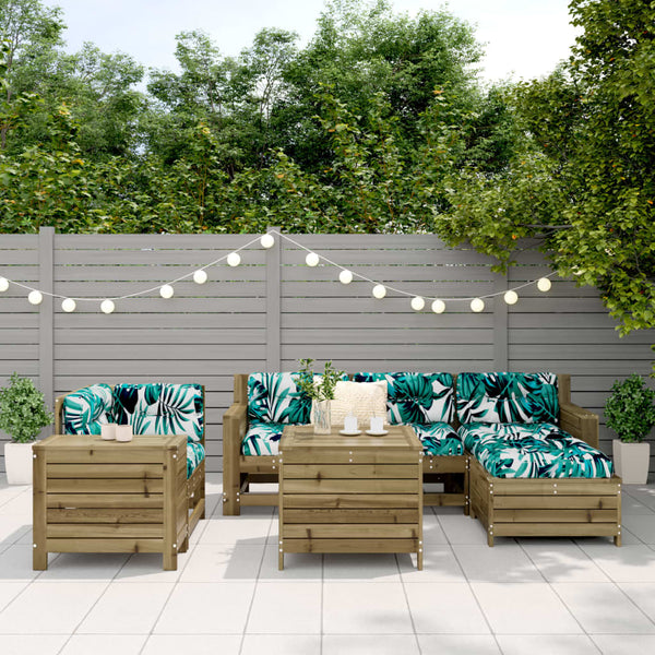 7-tlg. Garten Sofagarnitur Kiefernholz