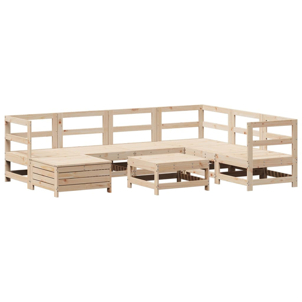 8-teilige Garten Sofagarnitur Kiefer Massivholz