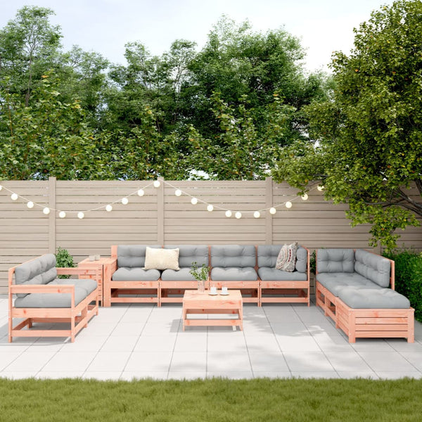 11-teilige Garten Sofagarnitur Douglasie Massivholz