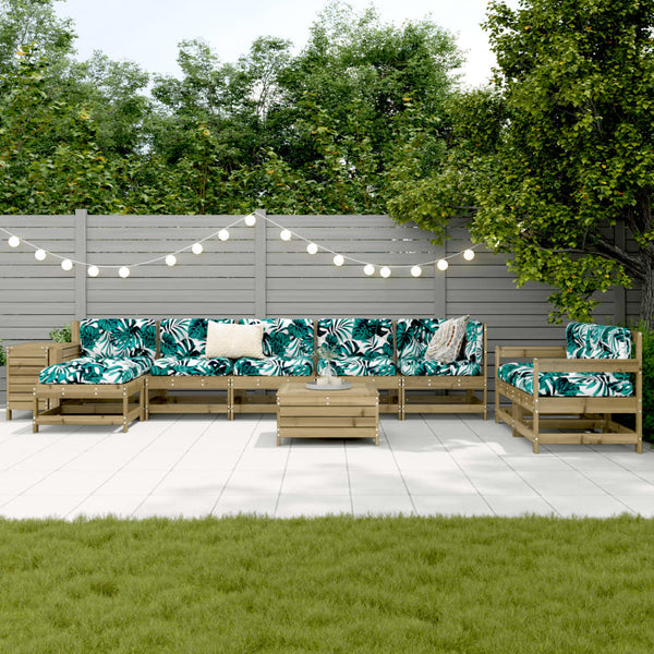 10-tlg. Garten Sofagarnitur Kiefernholz