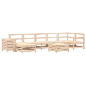 9-teiliges Garten-Lounge-Set aus Kiefernholz