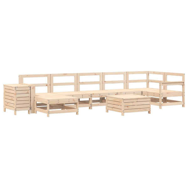 9-teiliges Garten-Lounge-Set aus Kiefernholz