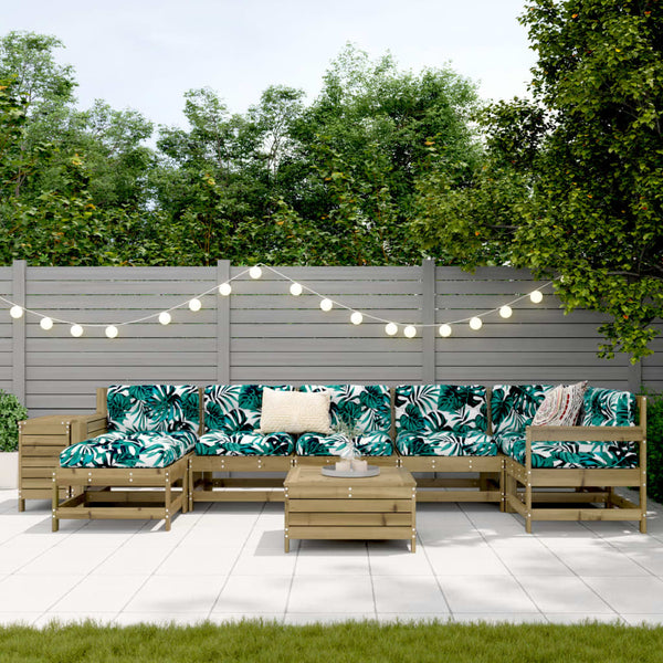 9-teilige Garten Sofagarnitur Kiefernholz