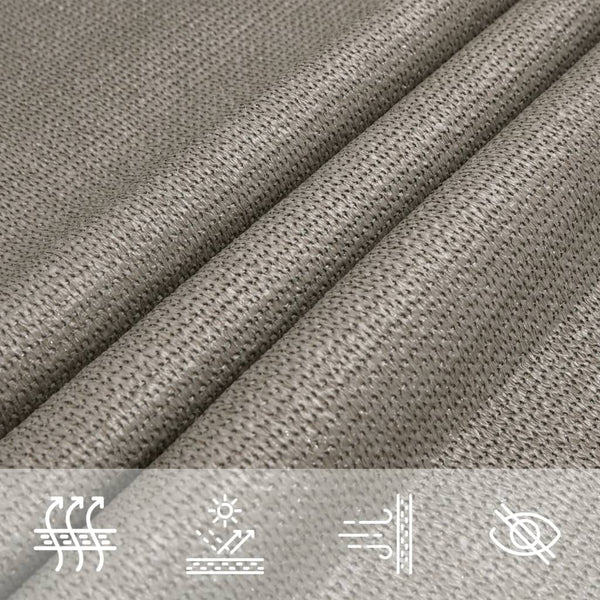 Quadratisches Sonnensegel Hellgrau 3,6x3,6 m