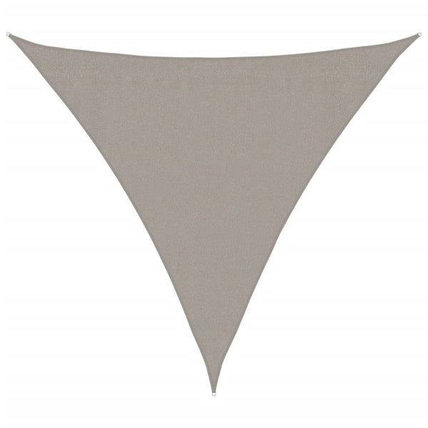 Dreieckiges Sonnensegel Hellgrau 3,6m HDPE
